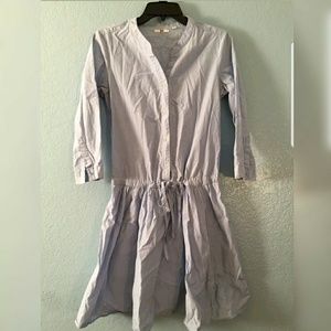 Uniqlo Women's Dress Light Blue Size Small Peplum